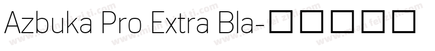 Azbuka Pro Extra Bla字体转换